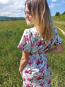 Iné oblečenie - Crop top so sukňou- Kvety akvarel - 14620751_