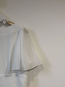 Šaty - Svadobné midi šaty z hodvábno-bavlneného voálu a tencelu - doplatok - 14621077_