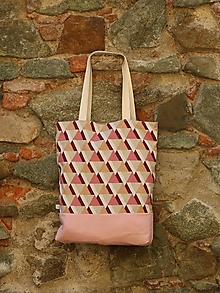 Veľké tašky - Taška trojuholníky ružové - 14623491_
