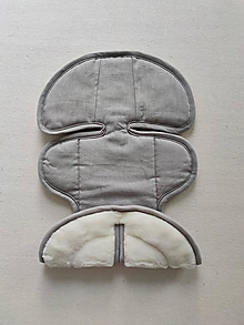 Detský textil - VLNIENKA podložka do autosedačky Britax Römer Baby Safe Plus 100% Merino top Super wash 100% ľan Antracit - 14622762_