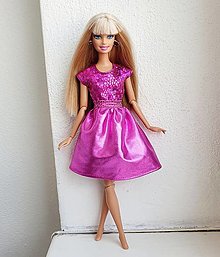 Hračky - Lesklá sukňa pre Barbie - 14624002_