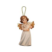 Dekorácie - Mária anjel s holubicou (5cm - Pestrofarebná) - 14621946_