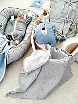 Detský textil - 8 dielna sada STONE modry macko - 14626317_