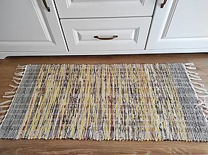 Úžitkový textil - Tkaný koberček 45x90cm žltý - 14625873_
