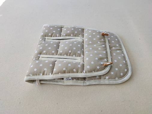 Detský textil - BRITAX B MOTION 4 PLUS  Podložka do kočíka VLNIENKA 100% bavlna Hviezdička béžová - 14625079_