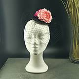 Ozdoby do vlasov - Black svatební klobouk s francouzským závojem - 14627948_