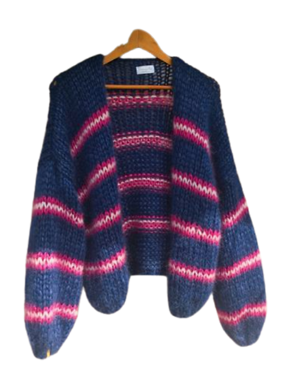 Oversized mohérový cardigán BLUE SKY- mohér, hodváb