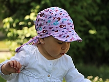 Detské čiapky - Letný detský šilt rybky fialové (rybky) - 14629462_