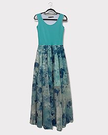 Šaty - Letné šaty, sieťkovaná sukňa, modre - 14629065_
