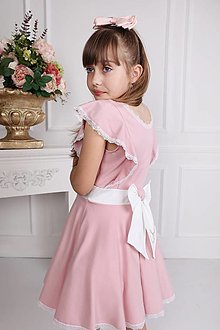 Detské oblečenie - Točiace šaty ROMANCE s čipkou - 14629312_