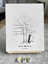 Obrazy - Wedding tree - svadobný strom VIII (kniha hostí) - 14627968_
