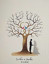 Obrazy - Wedding tree VI_a - svadobný strom  (Veľkosť plátna 40 x 50 cm) - 14628081_