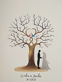 Obrazy - Wedding tree VI_a - svadobný strom - 14628081_
