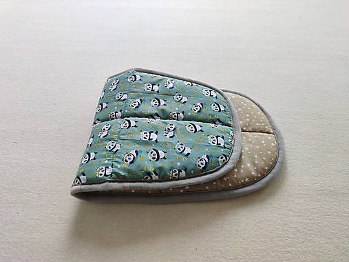Detský textil - Podložka do hlbokého kočiarika  Oyster Zero 3 100% bavlna Panda Mint a Hviezdička béžová - 14628287_