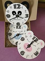 Hodiny - Funkčné dizajnové hodiny – panda - 14628600_
