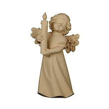 Dekorácie - Mária anjel so sviečkou (29cm - Béžová) - 14627080_