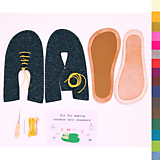Ponožky, pančuchy, obuv - Barefoot tenisky z filcu /sada na výrobu (42 úzke) - 14628989_