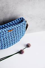 Kabelky - Pletená "chunky" kabelka - farby mora (Modrá) - 14631635_