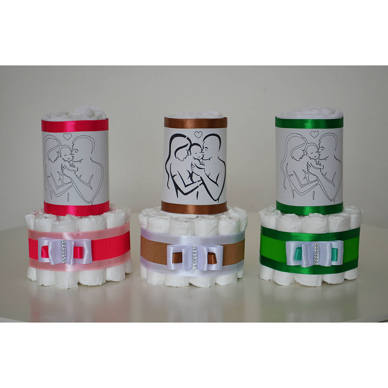 Maľované plienkové torty