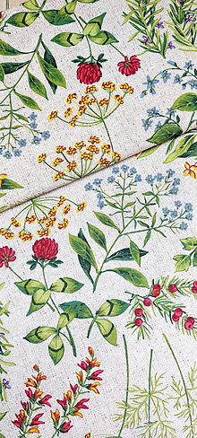 Textil - Dekoračná látka, kvetinová lúka - 14631668_