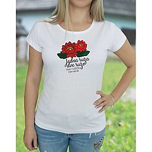 Topy, tričká, tielka - Jedna ruža, dve ruže, dve ružičky červené - 14629960_