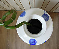Dekorácie - Porcelánová váza kobaltová velká - Kočky - 14633335_