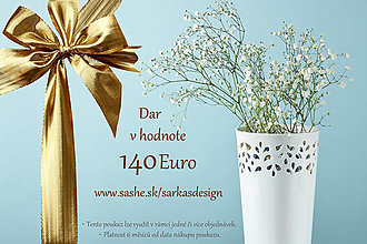 Darčekové poukážky - Dar v hodnote 140 Euro - 14632708_