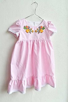 Detské oblečenie - Ružové šaty - 14634322_