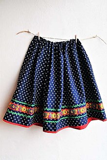 Detské oblečenie - Modrotlačová sukňa veľkosť  146 - 14635673_