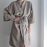 Svetre a kardigány - Ľanové kimono - 14634382_