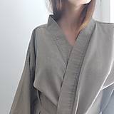 Svetre a kardigány - Ľanové kimono - 14634383_