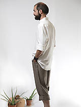 Pánske oblečenie - Ľanová košeľa MICHAL biela - 14633692_
