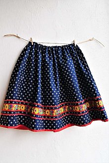Detské oblečenie - Modrotlačová sukňa veľkosť 128 - 14635674_