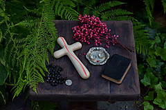 Dekorácie - Svadobný krížik z javorového dreva - 14636994_