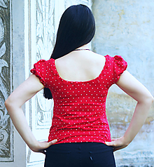 Topy, tričká, tielka - autorské tričko "Strawberry Ladybird" No.3 - 14636432_