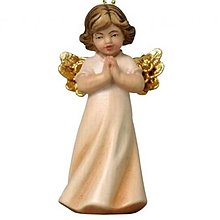 Dekorácie - Svietnik so strážnym anjelom (13cm - Pestrofarebná) - 14636406_