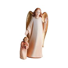 Dekorácie - Strážny anjel s dieťaťom (11cm - Pestrofarebná) - 14636471_
