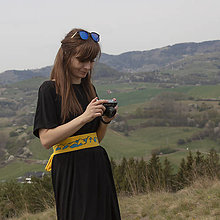 Šaty - Voľné šaty s vyšívaným opaskom Vysoké Tatry - 14638015_