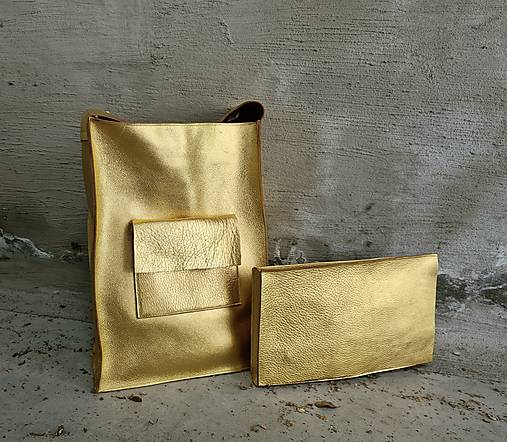 Kabelky - ZLATÁ SÚPRAVA na objednávku - 14639186_