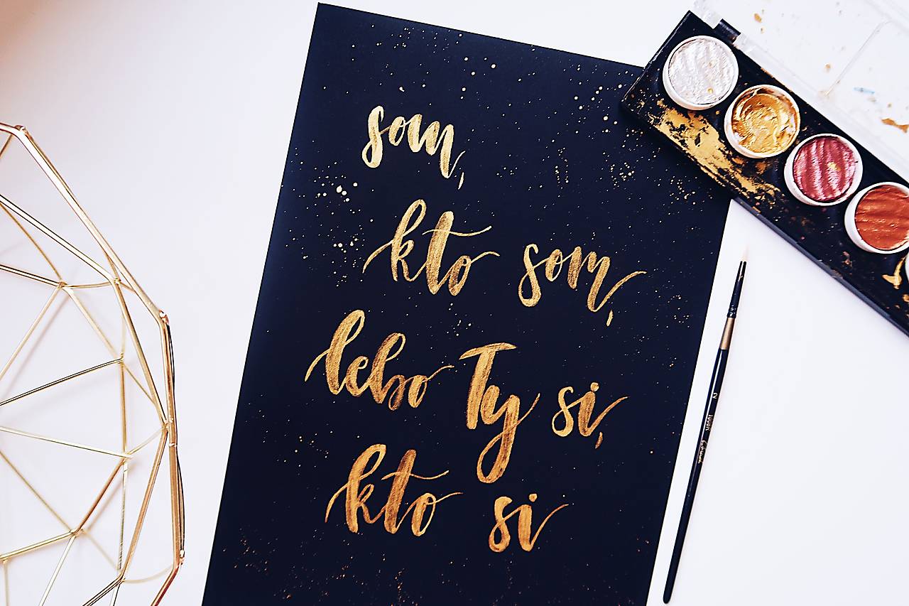 SOM, KTO SOM - kaligrafický obraz 