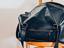 Veľké tašky - Kožená cestovná taška Atlas  (Čierna) - 14640854_