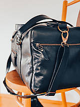 Veľké tašky - Kožená cestovná taška Atlas  (Čierna) - 14640856_