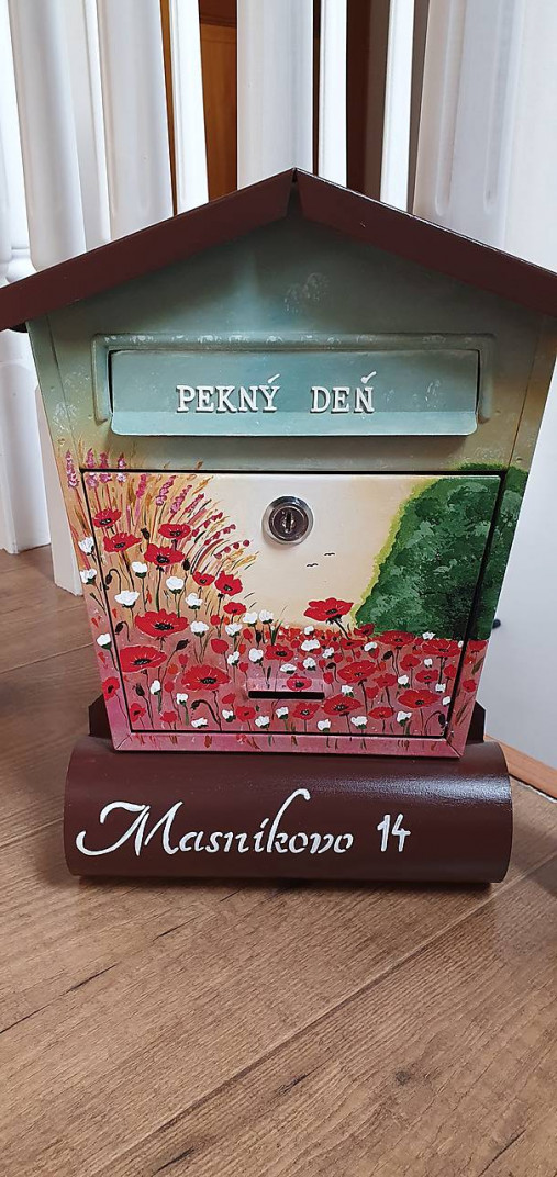 Úložné priestory & Organizácia - Malá poštová schránka celomaľovaná - 14638625_