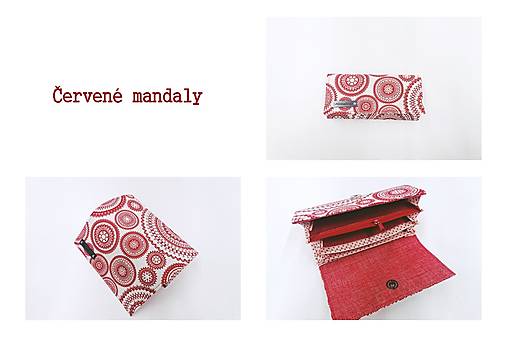 Peňaženka červené mandaly