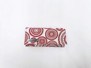 Peňaženky - Peňaženka červené mandaly - 14642710_