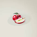 Transparentné mini nálepky na štuple pálenky (Červené jablko)