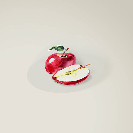  - Transparentné mini nálepky na štuple pálenky (Červené jablko) - 14643585_