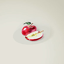 Úložné priestory & Organizácia - Transparentné mini nálepky na štuple pálenky (Červené jablko) - 14643585_