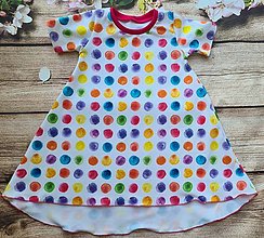 Detské oblečenie - Šaty - farebné bodky - 14643873_