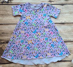 Detské oblečenie - Šaty - motýliky vo fialovom - 14643874_